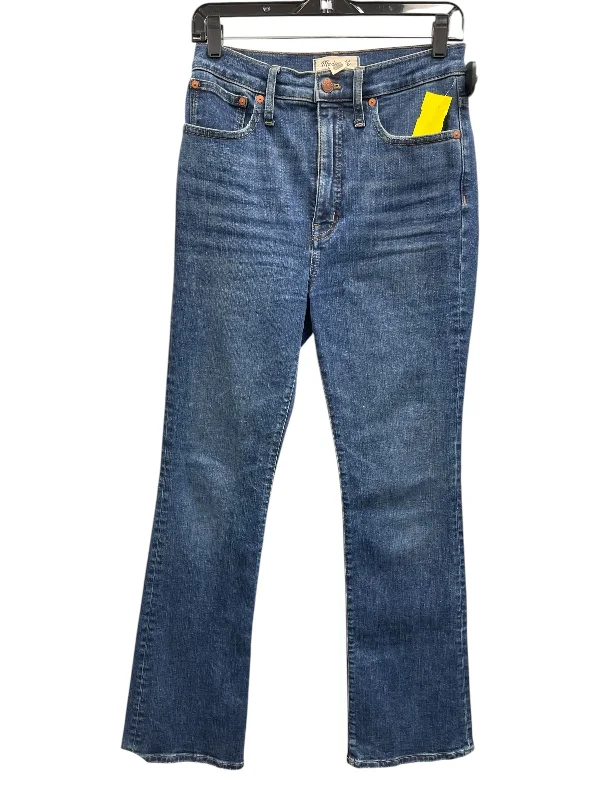 Literary Style Jeans Flared By Madewell In Blue Denim, Size: 4