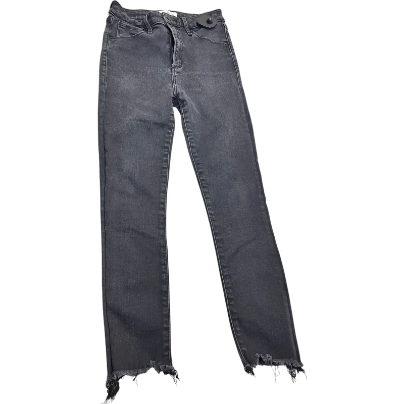 Sports Vitality Style Jeans Skinny By Abercrombie And Fitch In Black Denim, Size: 0