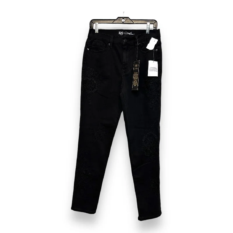 Comfy Pants Jeans Skinny By Diane Gilman In Black Denim, Size: 8
