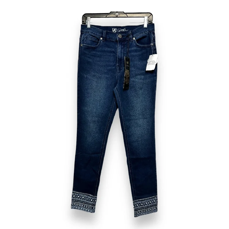 Comfortable Sweaters Jeans Skinny By Diane Gilman In Blue Denim, Size: 8