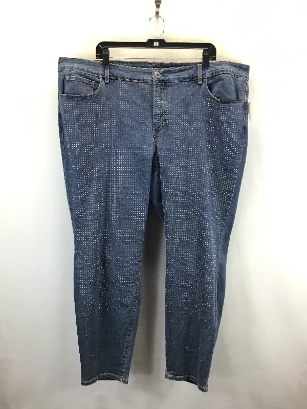 Playful Style Jeans Skinny By Inc In Blue & Silver, Size: 24