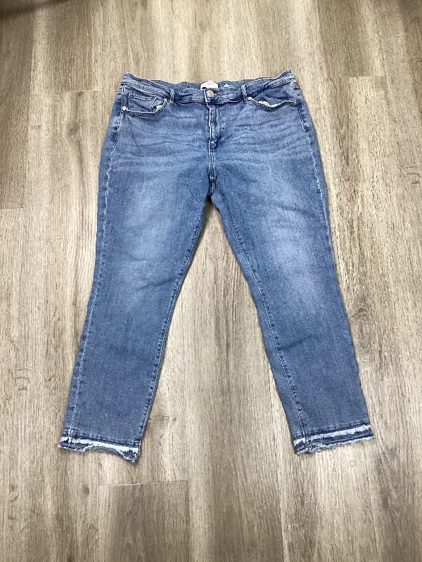 New Products Jeans Skinny By Loft In Blue Denim, Size: 14