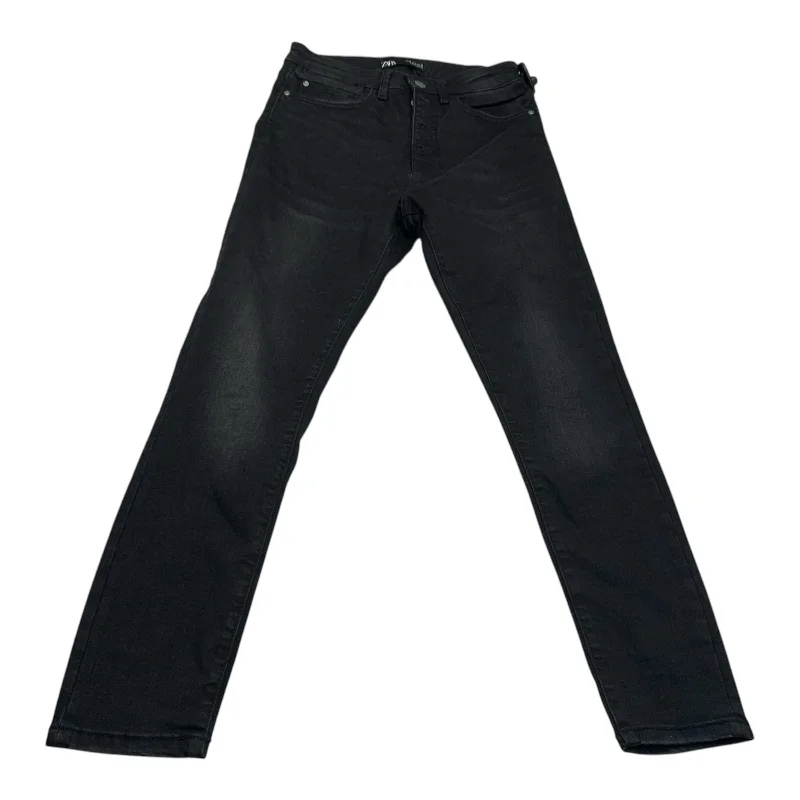 Short skirt design Jeans Skinny By Zara In Black Denim, Size: 6