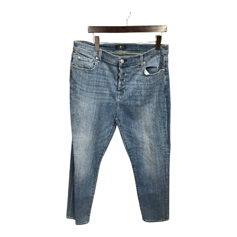 Beautiful Romance Jeans Straight By 7 For All Mankind In Blue Denim, Size: 10