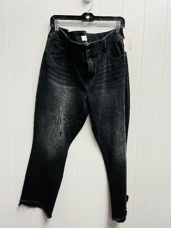 Personalized Design Jeans Straight By Cabi In Black Denim, Size: 16