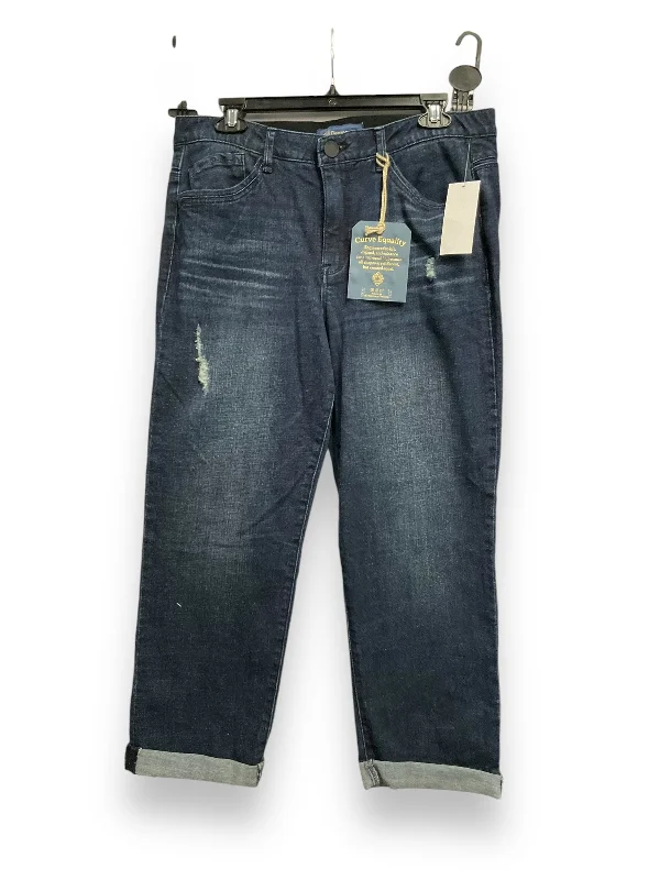 French Style Jeans Straight By Democracy In Blue Denim, Size: 12