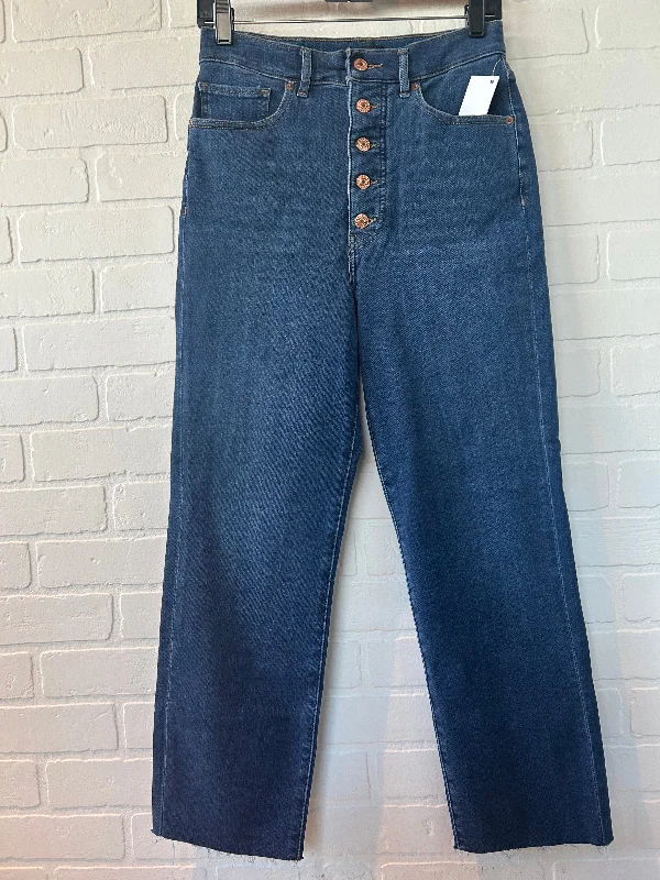 Denim Design Jeans Straight By Express In Blue Denim, Size: 6