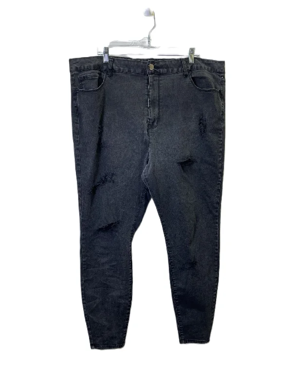 Fashionable and versatile Jeans Straight By Forever 21 In Black, Size: 22