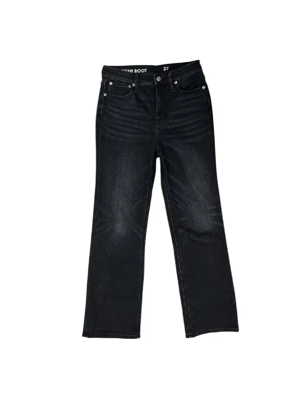 Printed pattern Jeans Straight By J. Crew In Black Denim, Size: 4