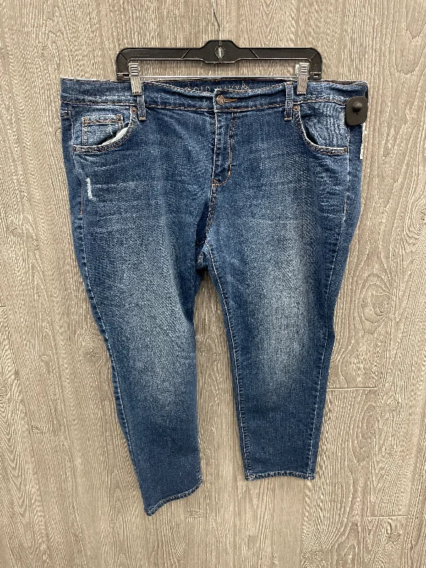 Jeans Straight By Old Navy In Blue Denim, Size: 18