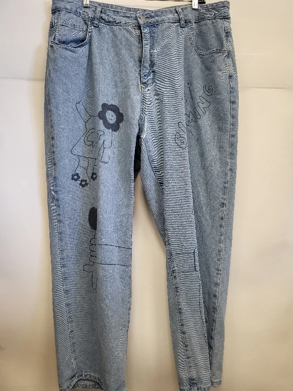 Casual And Comfortable Jeans Straight By Shein  Size: 3x