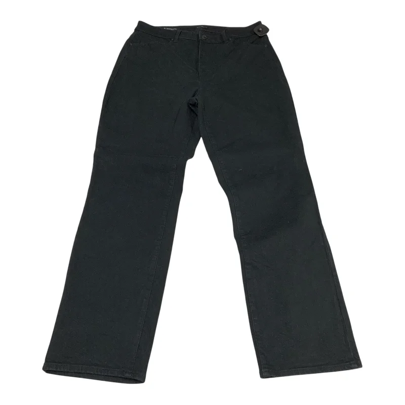 Sports Jacket Jeans Straight By Talbots In Black Denim, Size: 12