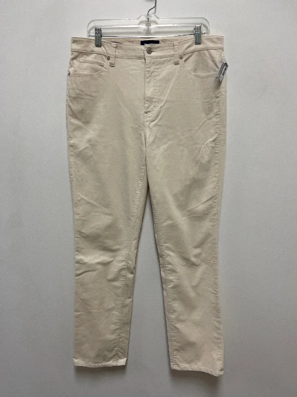 Sweet breath Jeans Straight By Talbots In Cream, Size: 12