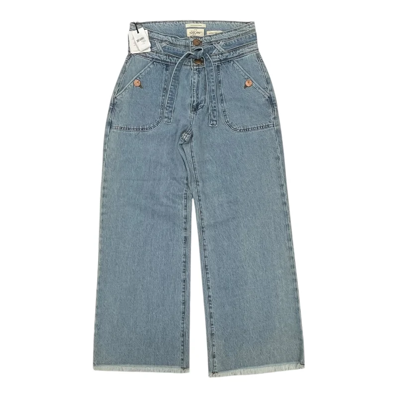 Cool Style Jeans Wide Leg By Cmc In Blue Denim, Size:4