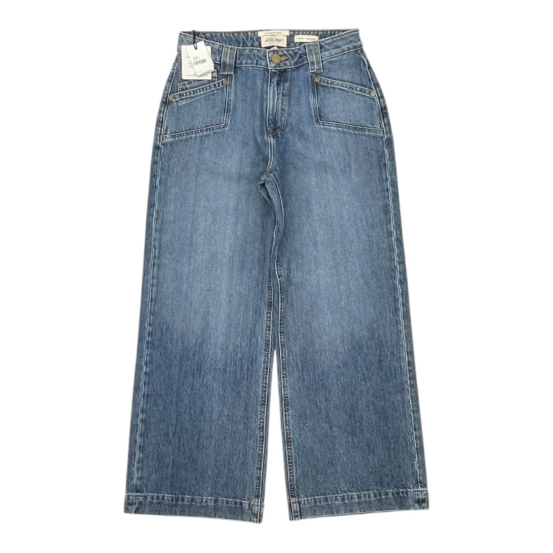 Street Sports Style Jeans Wide Leg By Cmc In Blue Denim, Size:6