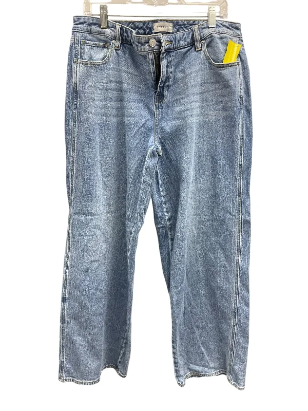 Minimal Style Jeans Wide Leg By Pacsun In Blue Denim, Size: 10