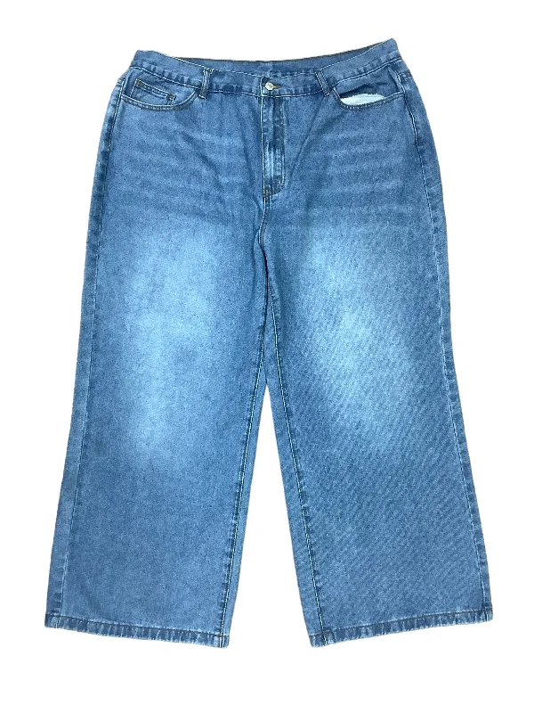Fashion Elements Jeans Wide Leg By Shein  Size: 3x