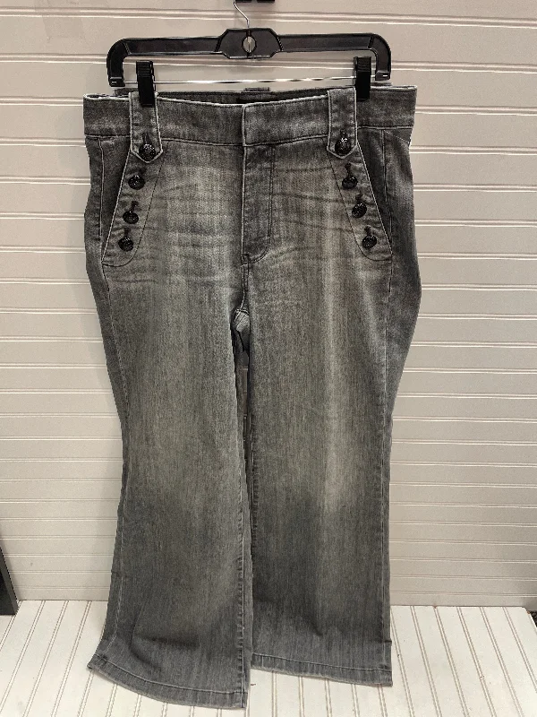 Energetic Jeans Wide Leg By White House Black Market In Grey, Size: 12