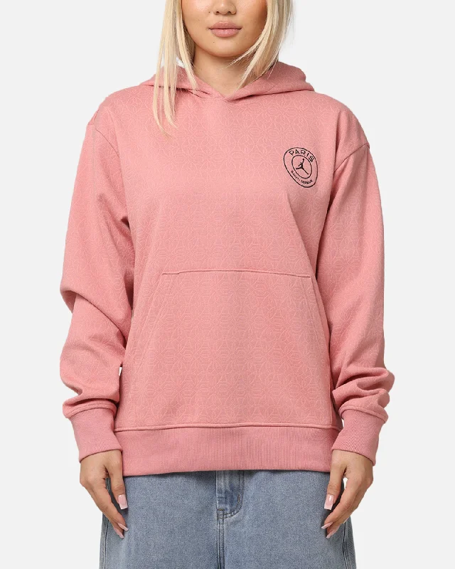 Jordan Paris Saint-Germain Statement Fleece Pullover Hoodie Rust Pink/Pink