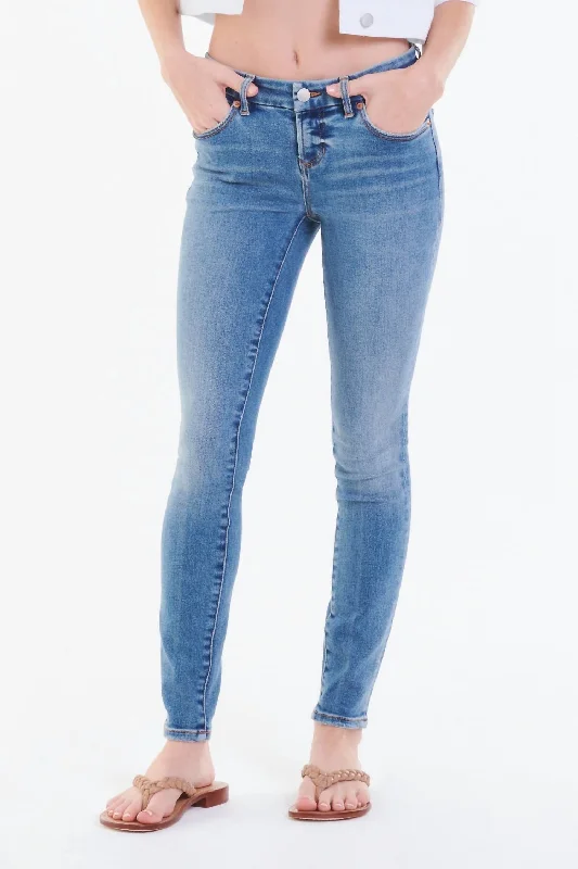Bottom And Versatile Joyrich Mid Rise Ankle Skinny Jeans In Medium Wash