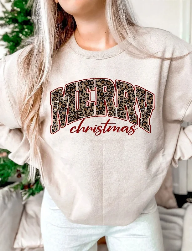 Exquisite Design Leopard Print Christmas Outdoor Recreation Hoodie