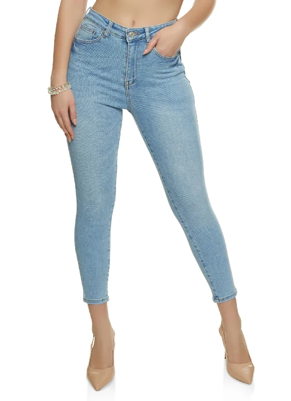 Short skirt design WAX Whiskered Cropped Skinny Jeans