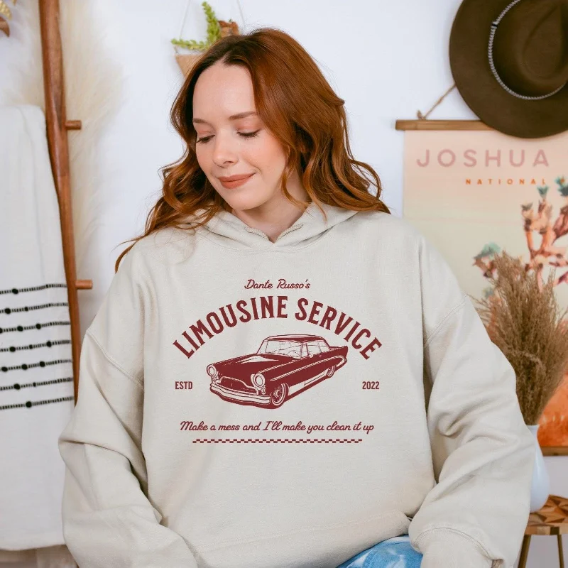 Free And Casual Limousine Service by Dante Russo Hoodie