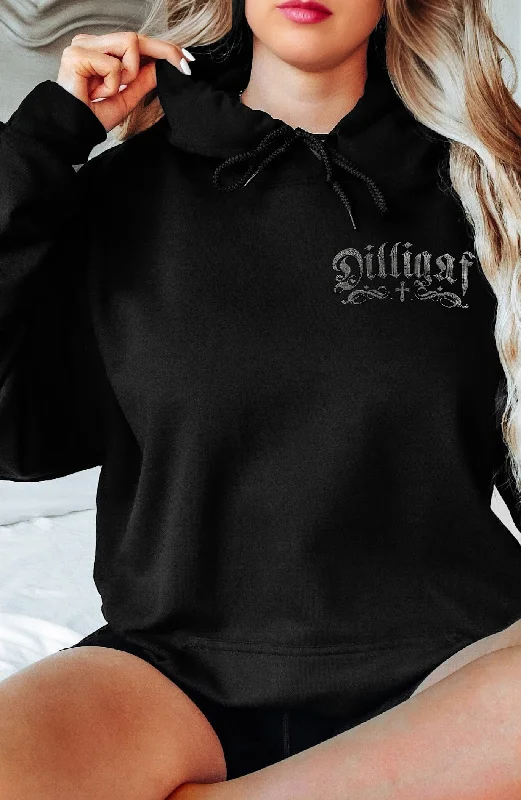Artistic Temperament Low Key Bedazzled w/ cross Hoodie