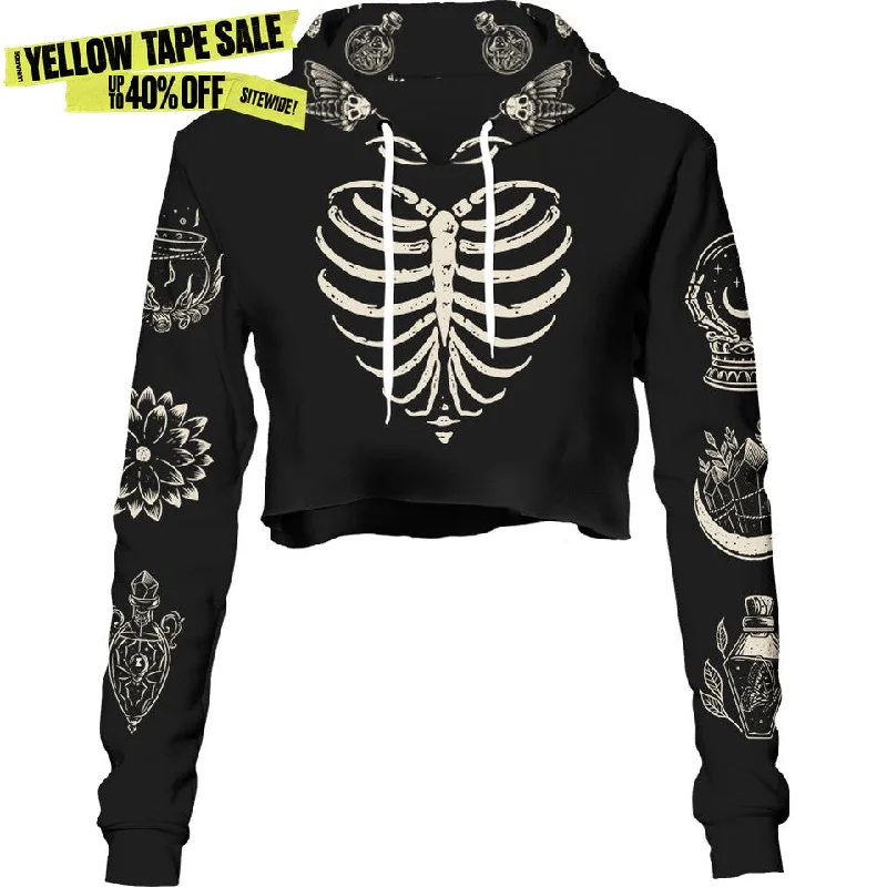 Minimal Classic Magick Crop Hoodie