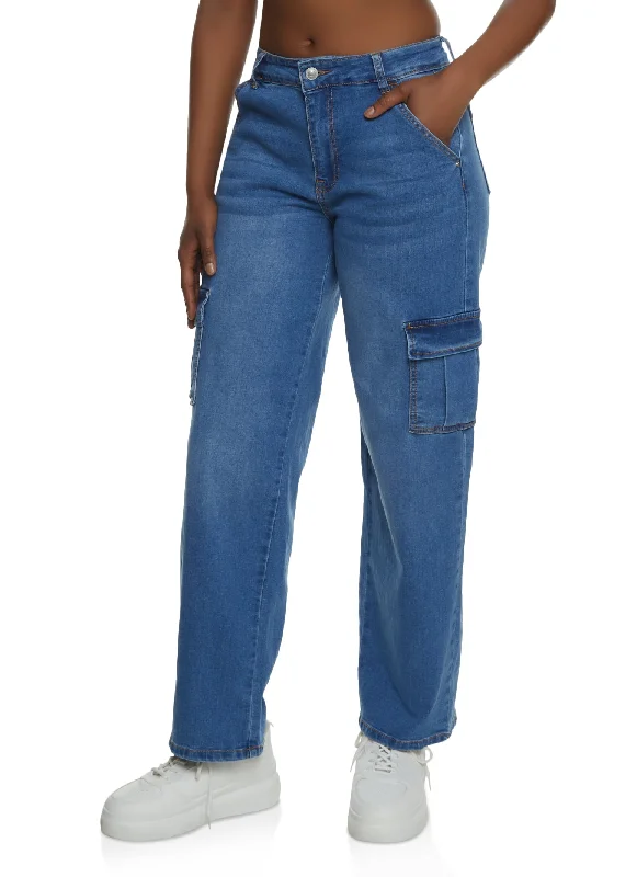 Sports Tights WAX Whiskered Straight Leg Cargo Jeans