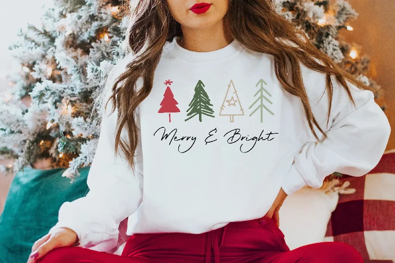 Exquisite Tailoring Modern Female All-match Christmas Hoodie - Merry Bright Outdoors