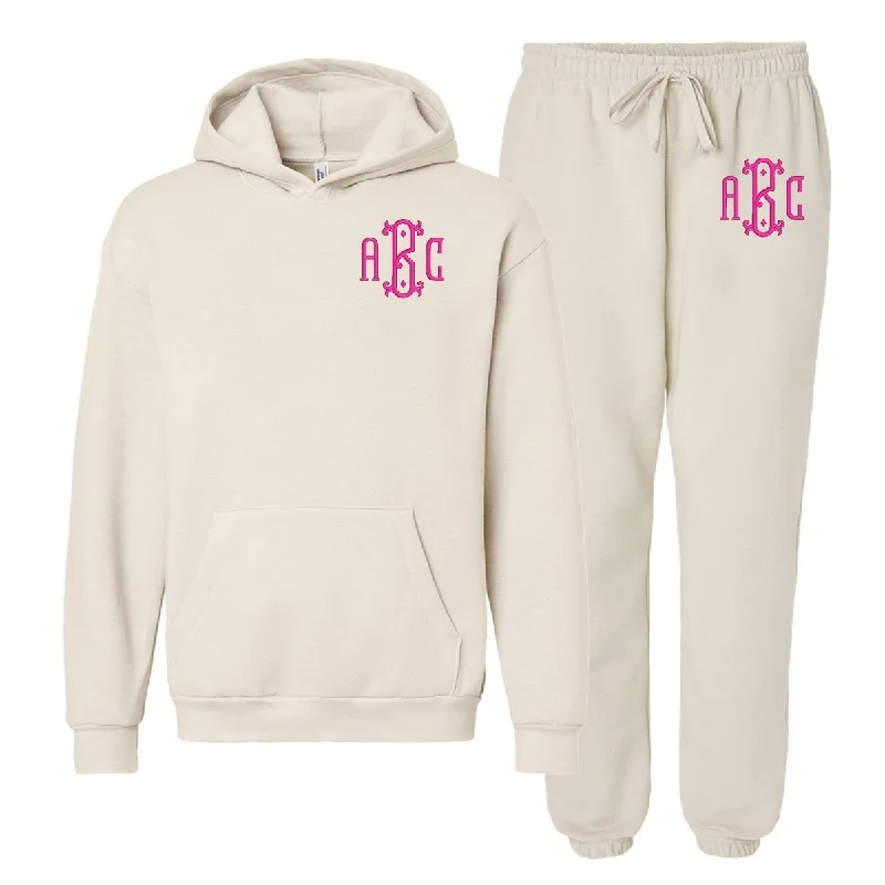 Noble And Elegant Monogrammed American Apparel Hoodie Set