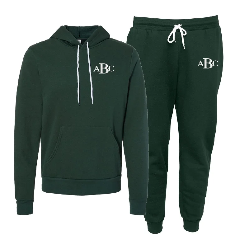 Sports Cool Monogrammed Bella + Canvas Hoodie & Everyday Joggers Set