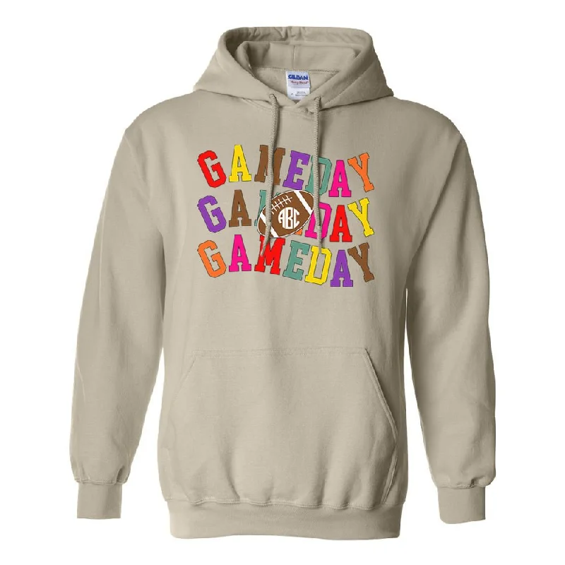 Wearable At Home Or Out Monogrammed 'Retro Game Day' Hoodie