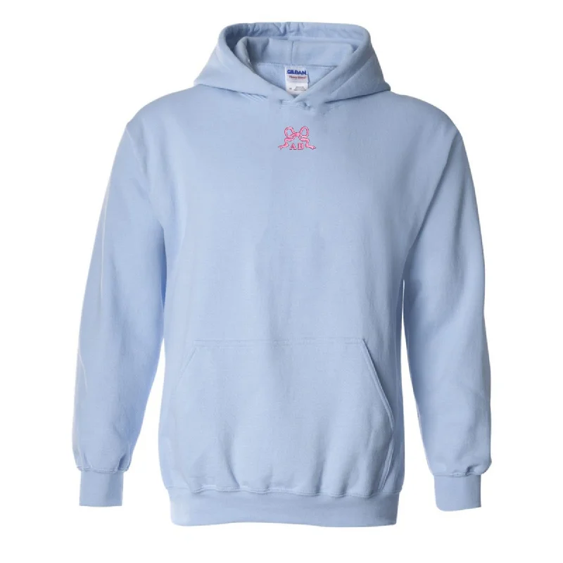 Ethnic Style Monogrammed 'Tiny Bow' Hoodie