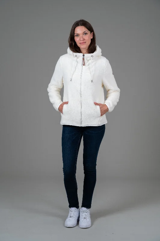 French Retro Nova Ivory Supersoft Full-Zip Sherpa