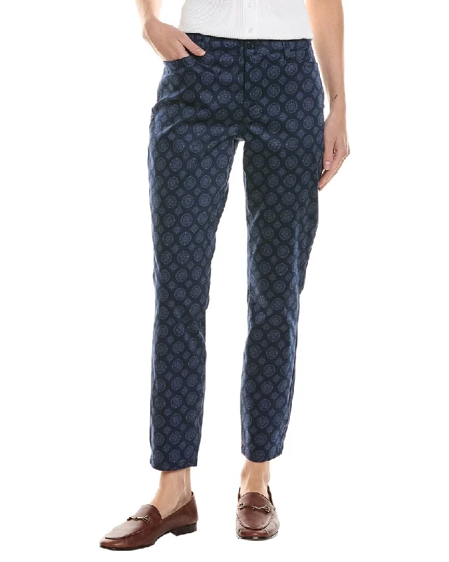 Trendy and versatile NYDJ Clarissa Pendant Print Navy Ankle Jean