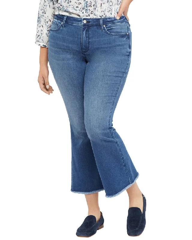 Street Casual Style NYDJ Plus Ava Foundry Flare Fray Jean