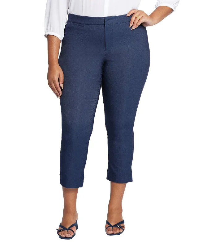 Street Personality Style NYDJ Plus Marilyn Dk Blue Heather Relaxed Jean