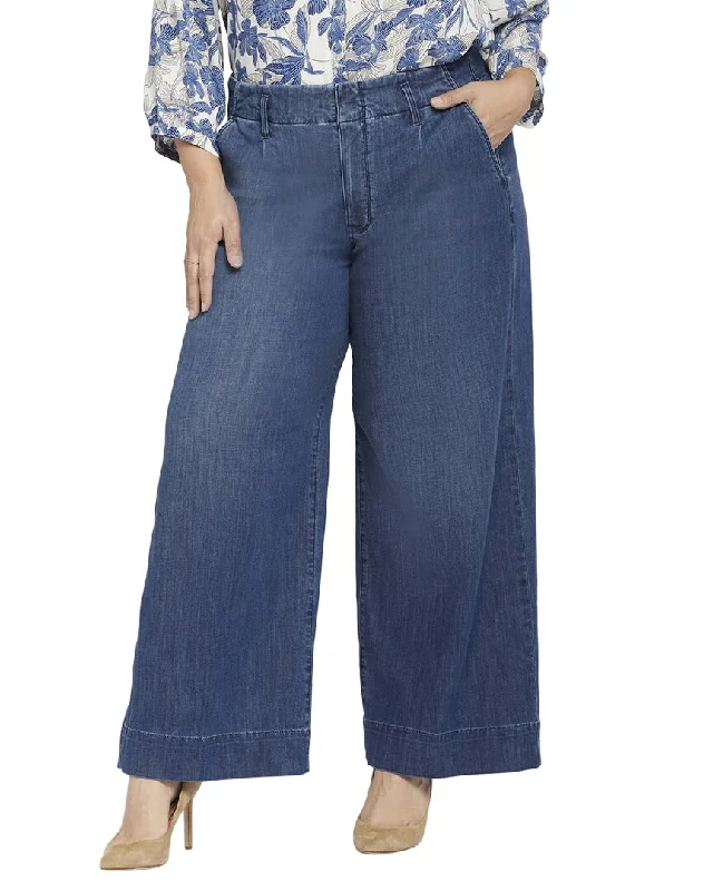 Sports Functional Style NYDJ Plus Mona Reminiscent Wide Leg Jean