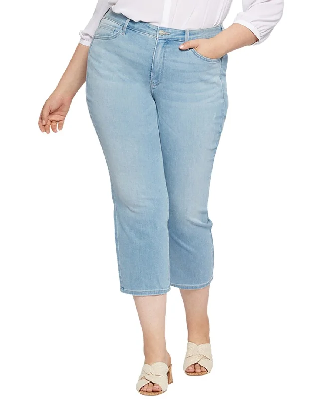 Printing decoration NYDJ Plus Piper Poetry Relaxed Crop Jean