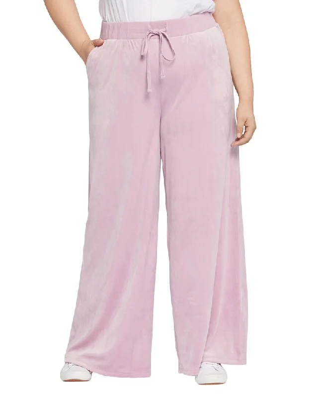 Nightclub Style NYDJ Plus Wide Leg Dawn Pink Drawstring Jean