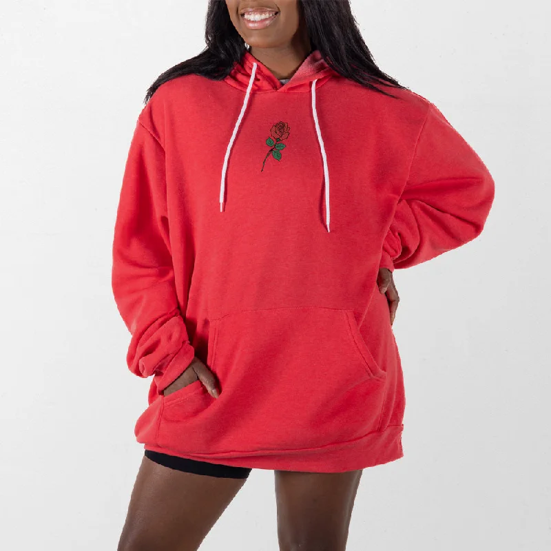 Comfortable Series Red Rose Giant Hoodie