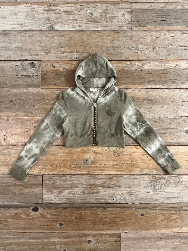 Fashion Elements SIZE MEDIUM Cropped Hoodie in Bamboo with Botanical Dyes