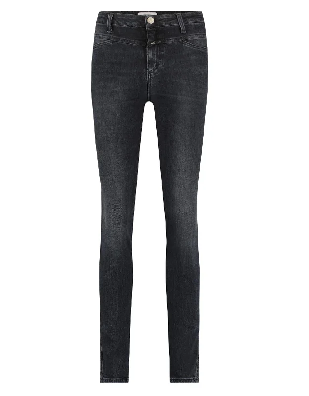 Exquisite Craftsmanship Skinny Pusher Jeans In Dark Grey