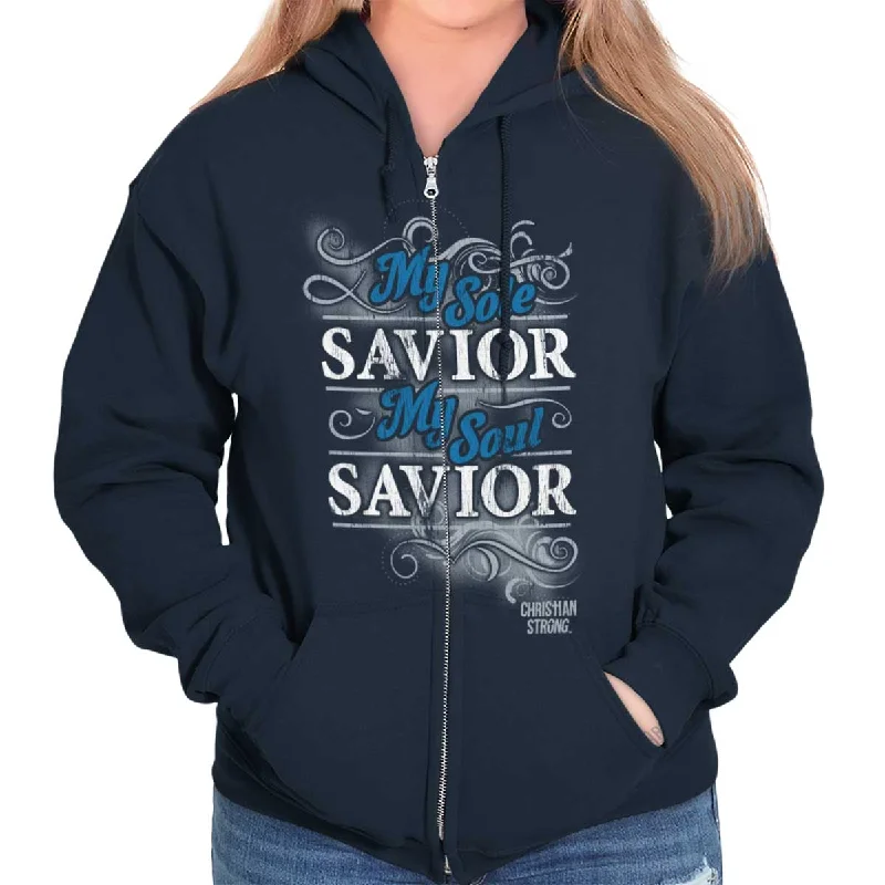 Casual And Comfortable Soul Savior Zip Hoodie