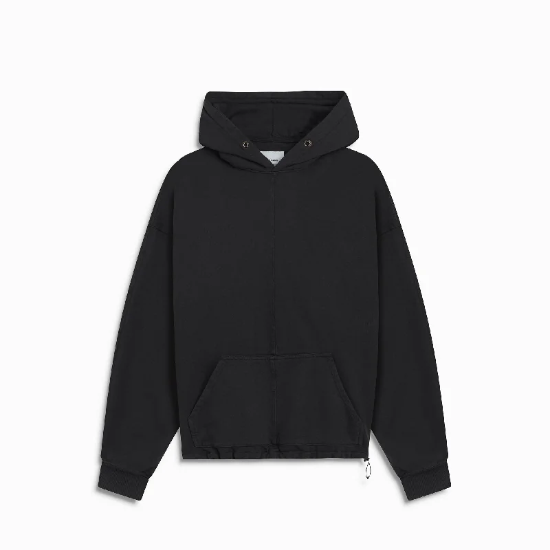 High-quality fabrics surplus hoodie / washed black