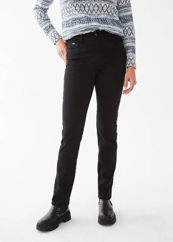 British Fashion Suzanne Straight Leg Euro Twill Jean In Black