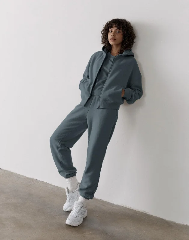 Fashionable Items The Womens Full Zip Hoodie in Slate Grey