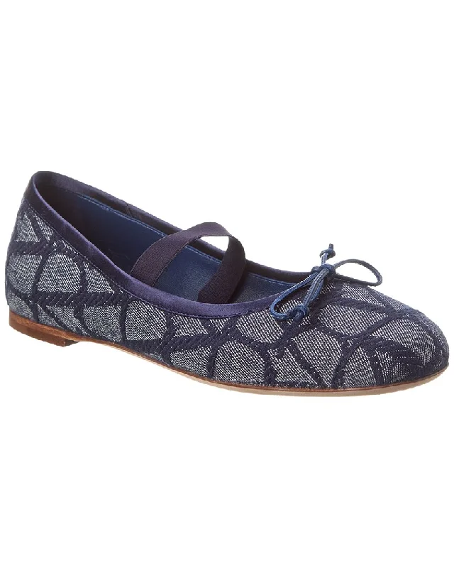 Valentino VLogo Toile Iconographe Denim Flat